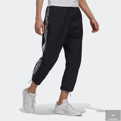 【Fashion™潮牌購】Adidas 八分褲 黑 縮口 休閒 運動褲 愛迪達 GJ6744
