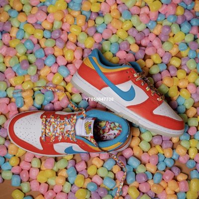 Nike Dunk Low Fruity Pebbles LBJ 白紅藍 水果麥片 滑板鞋 DH8009-600