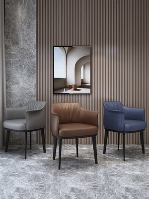 餐椅餐廳2023年新款藝術創意設計師家具家用酒店意式休閑咖啡椅子