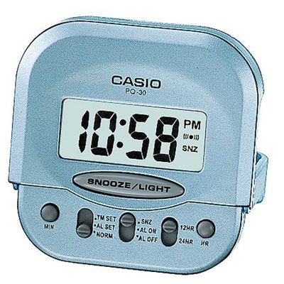 【威哥本舖】Casio台灣原廠公司貨 PQ-30-2 攜帶型電子鬧鐘 LED燈光 貪睡功能