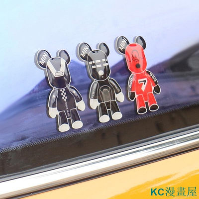 KC漫畫屋適用于寶馬迷你mini cooper暴力熊車貼 3D立體水晶滴膠貼紙車身貼