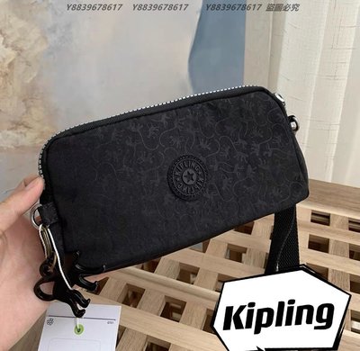Kipling 猴子包 黑底猴印 K70109 拉鍊手掛包 零錢包 長夾 手拿包 鈔票/零錢/卡包