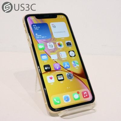 【US3C-青海店】【一元起標】台灣公司貨 Apple iPhone XR 64G 黃色 6.1吋 全螢幕LCD 臉部解鎖 4G LTE 二手手機
