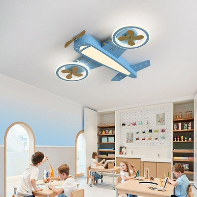 臥室吸頂燈吊燈ins創意卡通飛機兒童房現代簡約個性客廳書房led燈