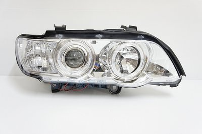 ~~ADT.車燈.車材~~BMW X5 E53 前期 01 02 03 LED光圈魚眼銀底大燈組6500 SONAR製造