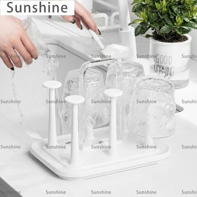 [Sunshine]瀝水杯架asvel日本進口杯架置物架倒掛創意咖啡杯瀝水收納架家用桌面托盤