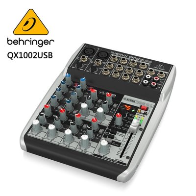 BEHRINGER QX1002USB專業級小型混音器(具有XENYX麥克風前置放大器和壓縮器)