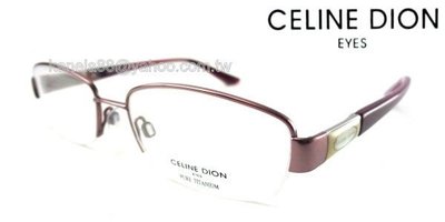 #嚴選眼鏡#= CELINE DION 席琳狄翁 = 鑲鑽氣質亮粉紅半框 純鈦 全視線適用 公司貨