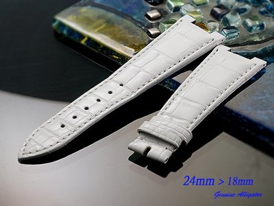 【時間探索】純正鱷魚皮-Patek Philippe Nautilus 百達翡麗-金鷹 代用高級錶帶 24mm(訂製款)