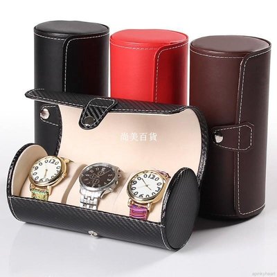 現貨熱銷-皮革手錶盒3格高質感歐式收納盒飾品盒手錶收藏盒手錶盒手錶收納盒珠寶盒首飾盒3位爆款