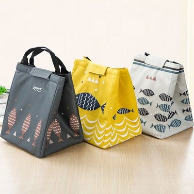 [愛雜貨] 快樂 魚魚系列 便當袋 飲料袋 環保提袋 保溫袋 保冷袋 防水 野餐袋 日式魚兒