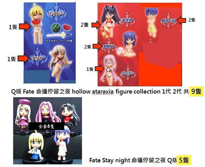【美少女PVC系列】Fate Stay night 命運停駐之夜 遠阪凜 盒玩 半價 特價 共27隻