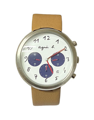 AGNESB 藝術世界三眼計時腕錶 保證正品