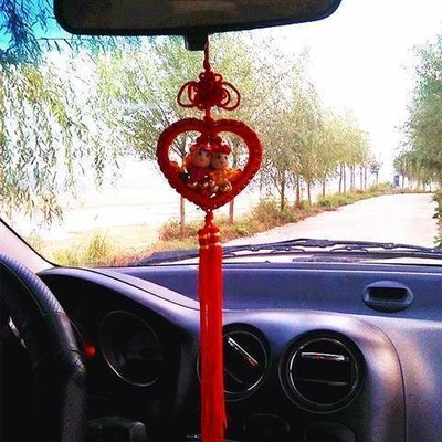 現貨熱銷-中國結掛件小號保平安汽車內飾飾品掛飾車掛出入平安~特價