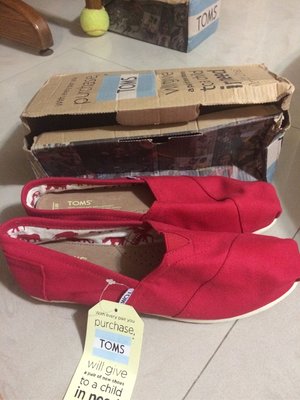 TOMS classics Red Canvas 走路鞋 便鞋 懶人鞋 正品 公司貨