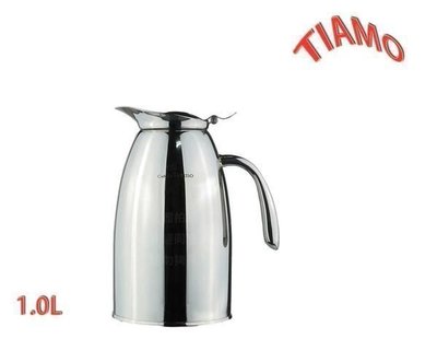 【熱賣精選】新版 Tiamo『高級不銹鋼保溫咖啡壺1 0L』HA1553