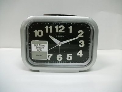 [裕明鐘錶] 日本精工 SEIKO貪睡燈光超大鈴聲靜音鬧鐘(銀色)-QHK026S
