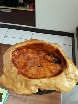 台灣檜木鳳尾原皮置物盤（檸檬香）尺寸43/31/10公分特價1萬