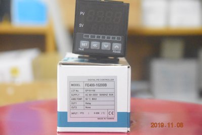 台儀 FE400 PID微電腦溫度控制器 FE400-102-00B 含RS485 溫控器 2組警報