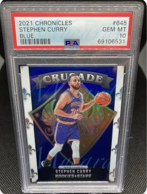 NBA 2021 Panini Chronicles Blue #645 Stephen Curry Crusade /99 PSA 10球衣同色尾號99鑑定卡