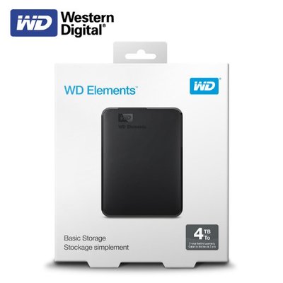 【保固公司貨】 威騰 WD Elements 2.5吋 外接式硬碟 4TB (WD-EMT-4TB)