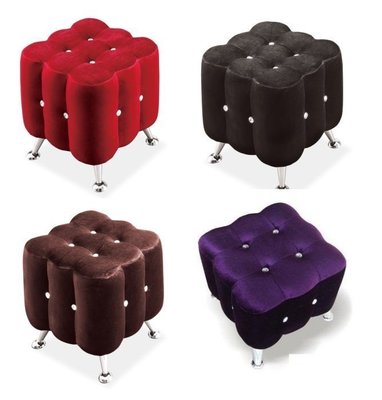 【zi_where】*歐式~黑色/咖啡色/紅色/紫色水鑽椅凳/化妝椅$2007
