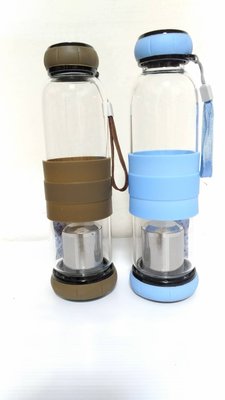 熱賣 隨身水壺 吊帶玻璃杯 玻璃茶壺 透明玻璃杯 組合水壺 泡茶