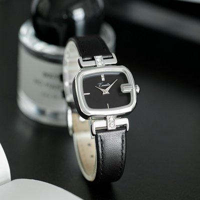 新款手錶女 百搭手錶女依文琳2023新款時尚小巧方形石英錶簡約輕奢氣質皮帶休閑女士腕錶
