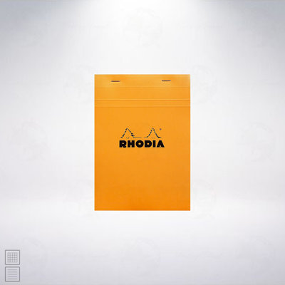 法國 RHODIA Head-Stapled Notepad A6 上掀式筆記本: 橘色/Orange