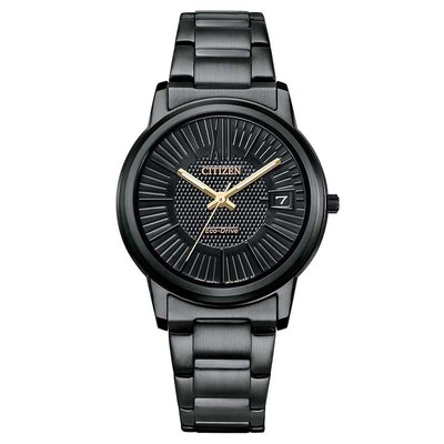 【台南 時代鐘錶 CITIZEN】星辰 FE6017-85E 羅馬字 鋼錶帶 日期顯示 光動能女錶 黑 33.3mm