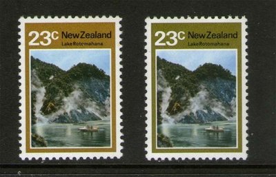 出國休假中【雲品一】紐西蘭 SCARCE 1972 Sc 510(Varr) CP SS8a(2) Yellow-olive frame