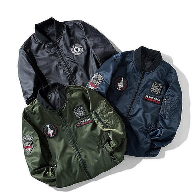 美國空軍飛行員夾克 大尺碼外套 MA1 雙面電繡外套 棒球外套 棒球服 飛行外套 休閒運動外套 男生 風衣 防風防水外套