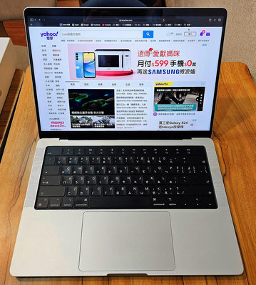 Applecare保固至2025/11/05 MacBook Pro 14吋 M1 Pro 16G 512G 銀色完全無刮傷近全新
