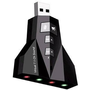 【勁昕科技】太空梭 雙耳機雙麥克風 7.1聲道迷你3D USB音效卡 筆記本桌上型電腦音效卡 獨立晶片 混音