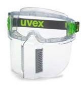 德國uvex 9301.905全罩式面部防護罩+抗化學防塵護目鏡 (防霧、抗刮、耐化學)