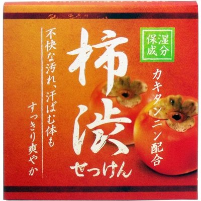 303生活雜貨館 日本製 clover日本製洗顏皂80g-柿渋  4901498125038