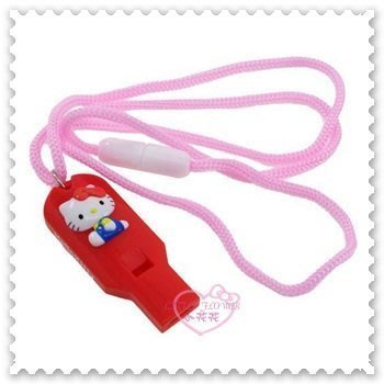 ♥小公主日本精品♥ Hello Kitty 哨子 兒童哨子 玩具 附掛繩 可背 可掛 紅色 日本限定 56908909