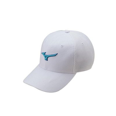 貝斯柏~美津濃 MIZUNO 白色新透氣棉布網帽 運動帽 棒球帽 遮陽帽 32TW100401 超低特價$399/頂