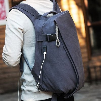 日本潮牌 MUZEE 正品時尚潮流雙肩包男大容量旅遊旅行背包學生書包休閒帆布包