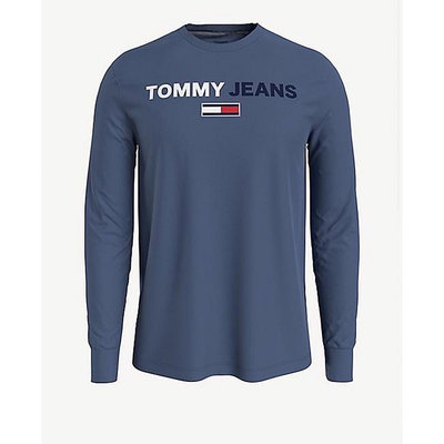 全新正品 Tommy Hilfiger 經典皇家藍時尚長袖T恤 Tommy Jeans時尚長袖大學T 潮T 男版S號