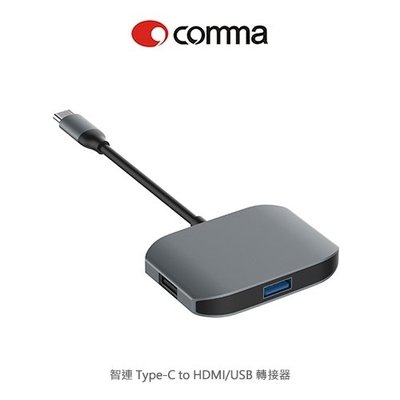 comma 智連 Type-C to HDMI/USB 轉接器 Type-C 接口~正反可插