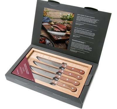 德國 Wusthof 三叉牌 牛排刀 4件式 刀具組 4/S 牛排刀套裝 含精緻原木收納禮盒