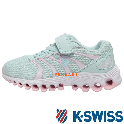 K-SWISS 57160-441 粉綠×粉紅 單黏帶多功能運動鞋/童鞋/洞洞鞋底/ 112K