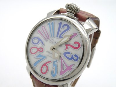 【精品廉售/手錶】義大利潮牌Gaga Milano瑞士製時尚石英中性錶*彩色數字錶*3053 Manuale 40*佳品