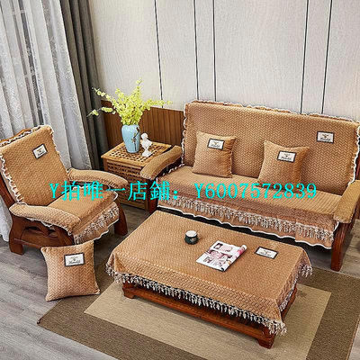 沙發墊 實木沙發墊帶靠背新中式紅木沙發坐墊老式木質加厚高密度海綿墊子