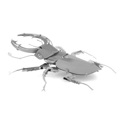 【熱賣下殺】全金屬不銹鋼diy拼裝手工模型3D納米立體拼圖禮品擺件 鍬形甲蟲