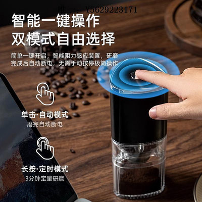 咖啡機電動磨豆機咖啡機研磨機一體小型家用便攜式咖啡豆手搖磨自動意式磨豆機