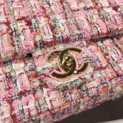 Chanel 香奈兒包包 CF新款珍珠手柄 容量很大 包包內里蓋頭是皮的 內里是布的 自重較輕 側背包 單肩包
