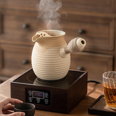 茶具 茶杯 陶瓷杯 馬克杯 胡桃木電陶爐煮茶器小型家用煮茶爐迷你電磁爐養生壺煮茶專用套裝