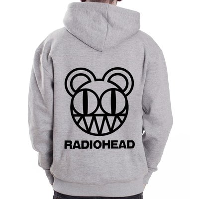 【Dirty Sweet】RADIOHEAD-bear金屬拉鍊連帽刷毛外套-灰色 電台司令 搖滾 英國
